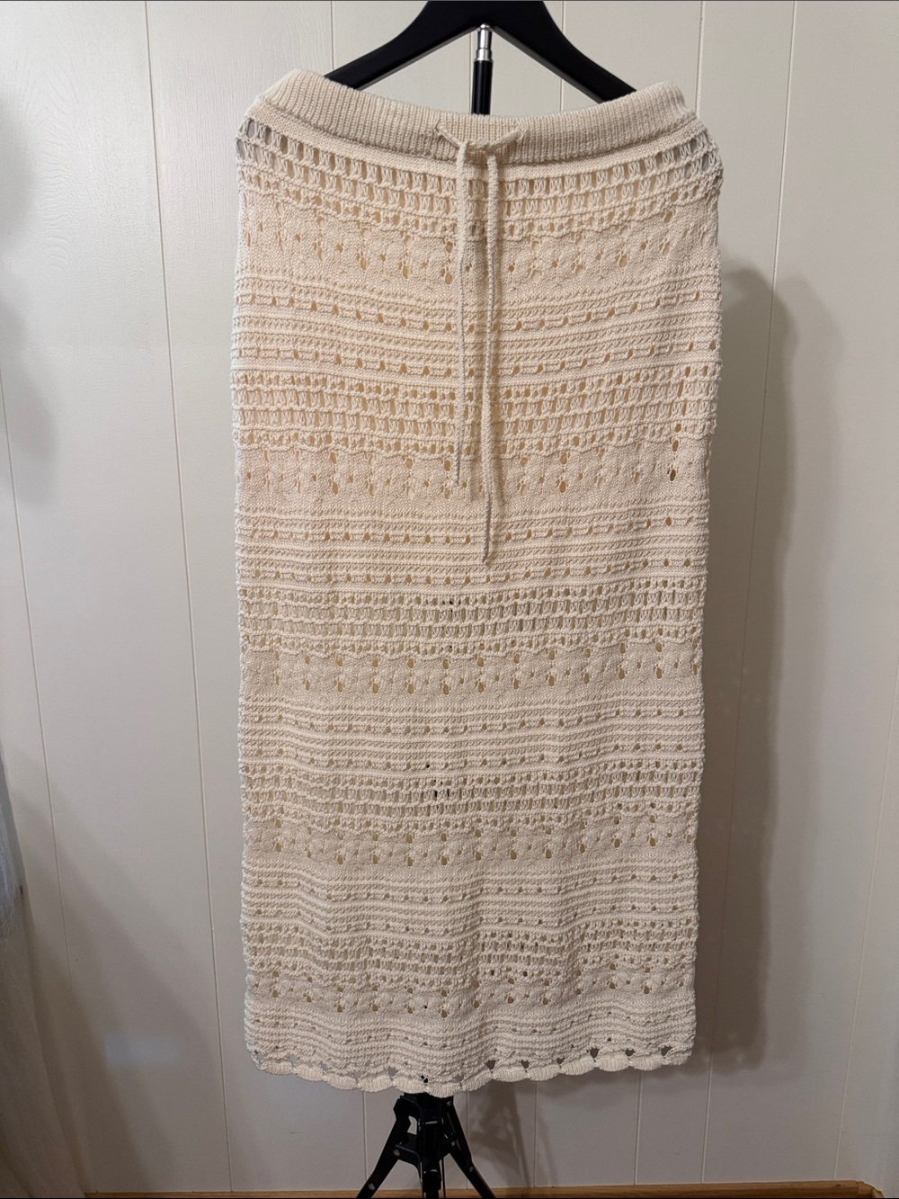 Universal Thread Cream Crochet Maxi Skirt